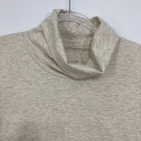 J. Jill Pure Jill size XL Relaxed Pima Cotton Turtle Neck Stretch Top Neutral - Picture 3 of 9